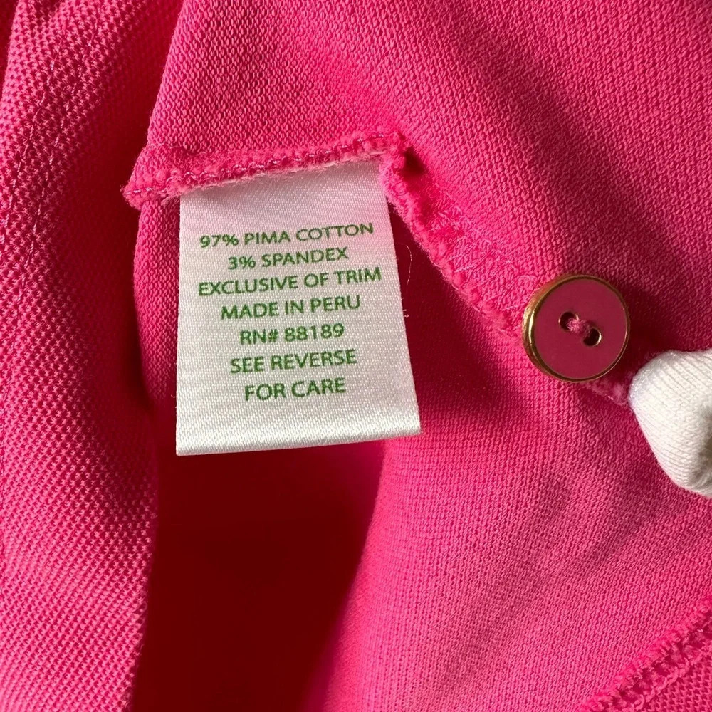 Lilly Pulitzer Pink Polo with Palm Tree - Size XS - Picture 12 of 16